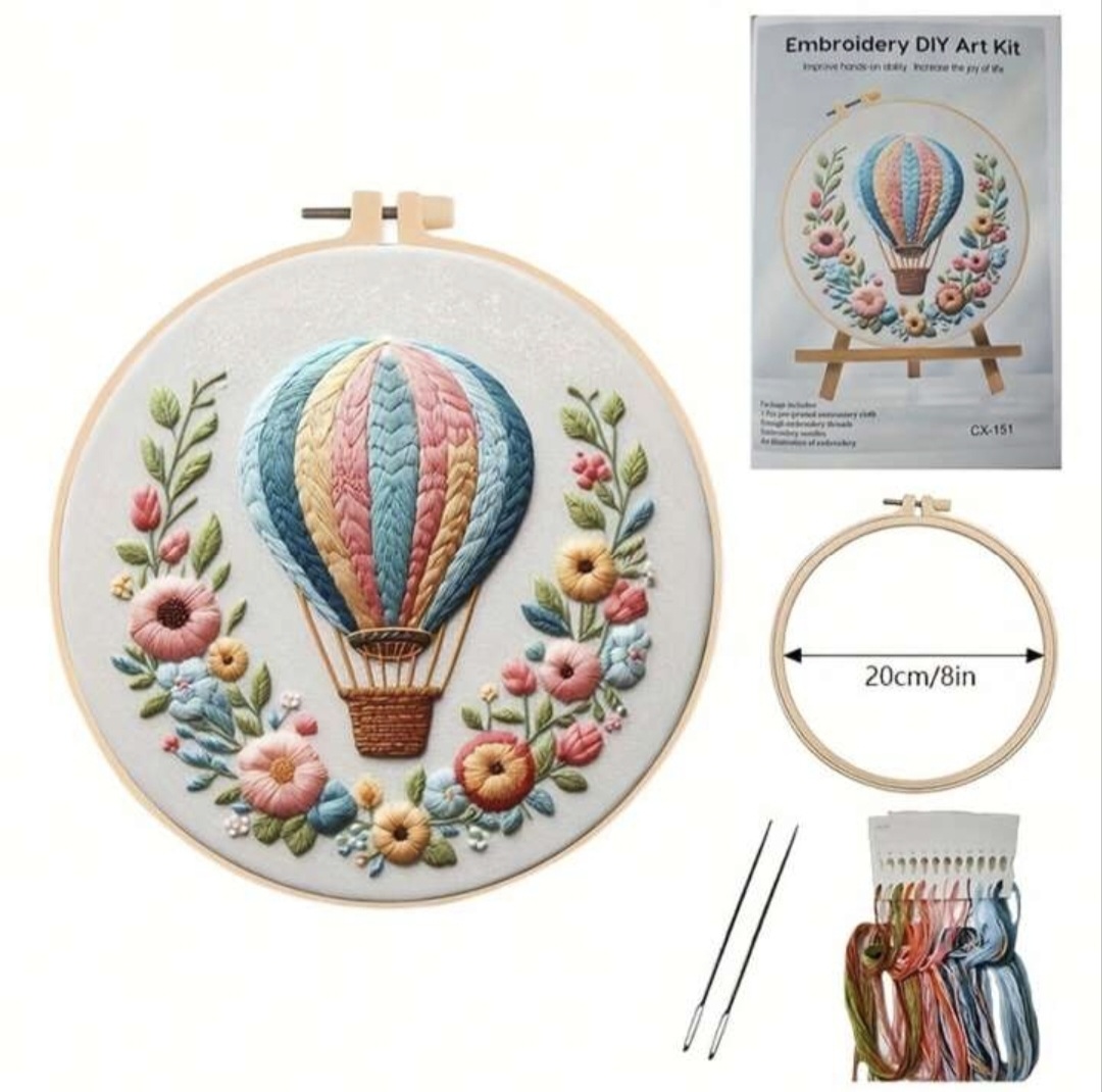 embroidery hot air balloon