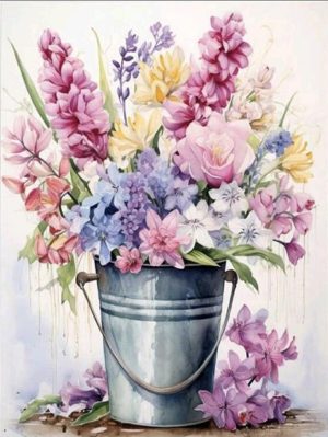 Diamond Painting - Flowers Bucket