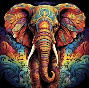 Diamond Painting - Colorful Elephant